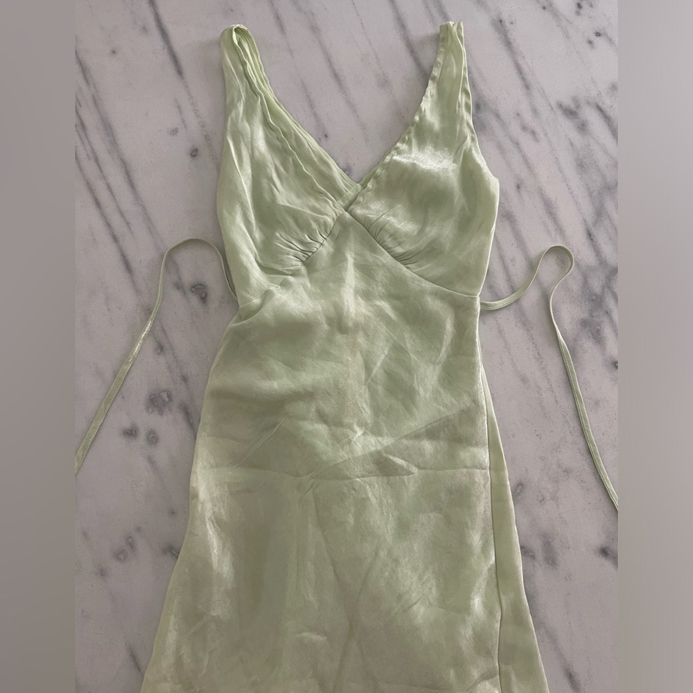Peppermayo Loren dress in Light Green Sage shimmer - size 2 - Picture 7 of 17